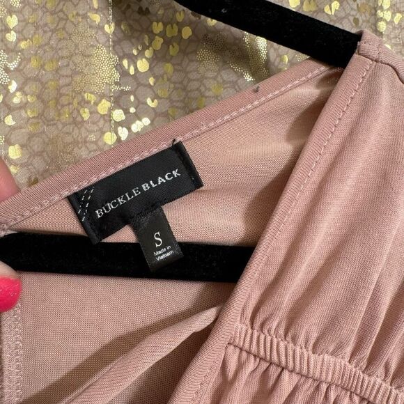 Buckle Black Mauve Dusty Rose Smoothing Shaping Tank Top Small - Picture 4 of 10